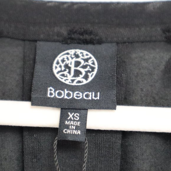 NWT Bobeau Size XS Hearts Semi-Sheer Tunic Blouse Top Black - Picture 4 of 7